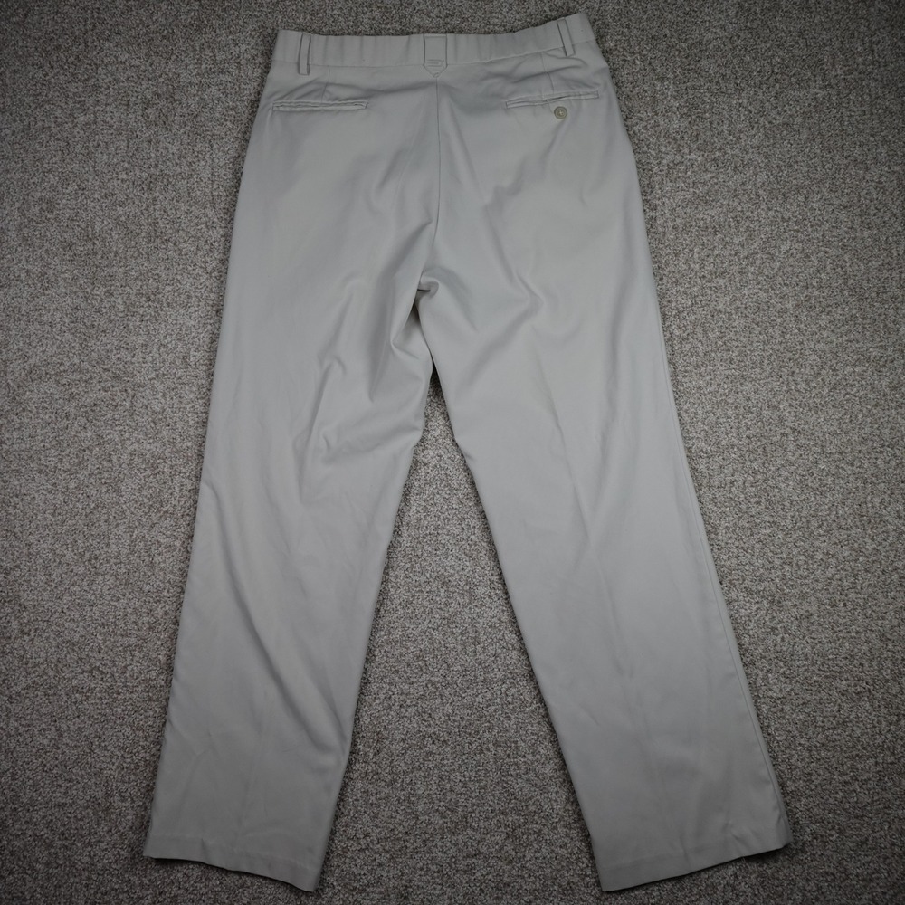 Dockers Golf Mens Pleated Relaxed Fit Khaki Chino Pants W36 L32 Polyester - Picture 5 of 8